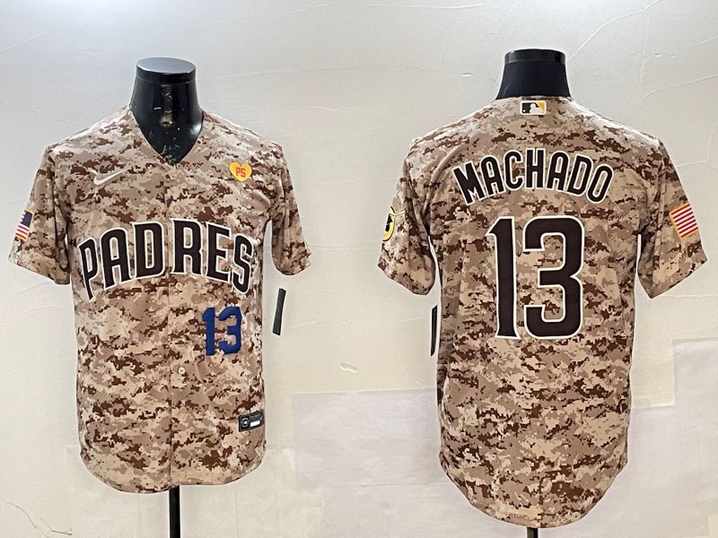 Men San Diego Padres #13 Machado Camo Game 2025 Nike MLB Jersey style 4->san diego padres->MLB Jersey